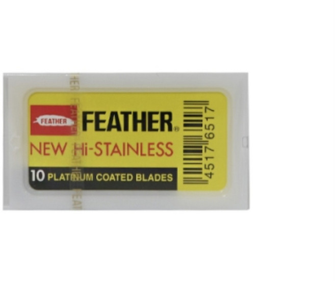 페더 뉴 하이 스텐레스양면 면도날 10개입 X 1개 일제면도날 양날