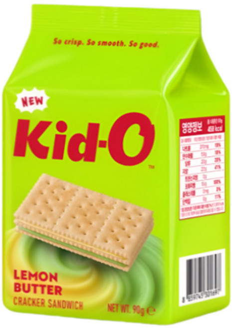 키드오 레몬 버터 크래커 샌드위치, 3개, 90g