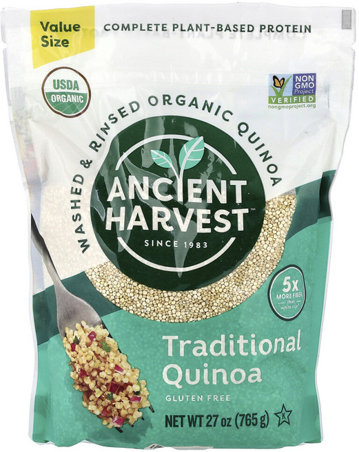 아이허브 세척 퀴노아 전통 퀴노아 765g(27oz), ANC12007, 1개
