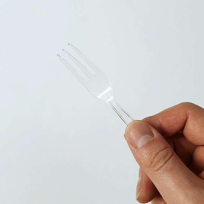생활을그리다 개별포장 일회용 미니 포크 투명 12cm, 1세트, 100개입