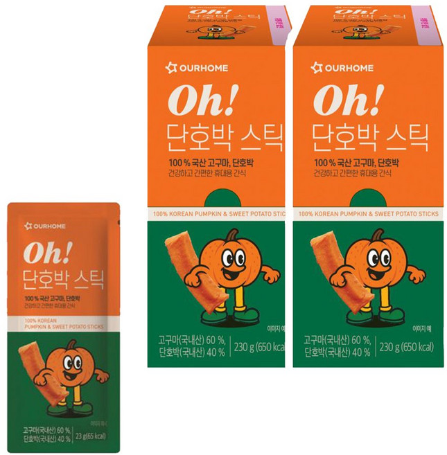 아워홈 Oh! 단호박 스틱, 20개, 23g