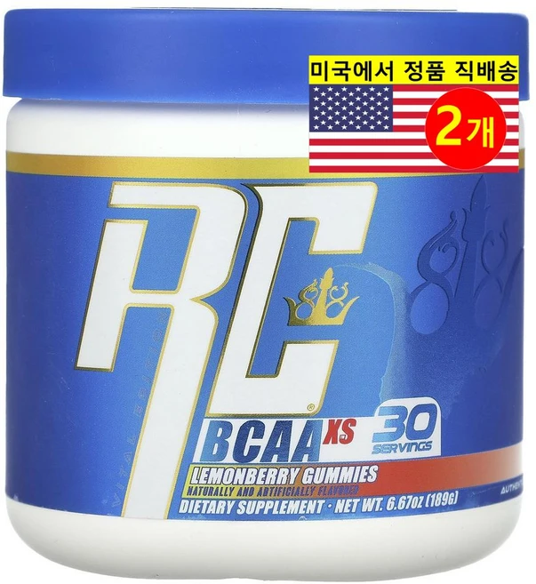 Ronnie Coleman 바이탈 에디션 BCAAXS 레몬베리 맛, 2개, 189g - 쿠팡