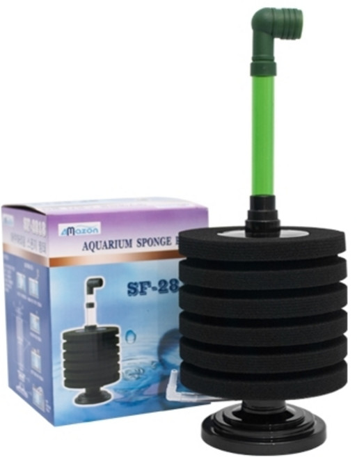 [물멍몰] 아쿠아리움 스폰지필터 아마존 SF-2818 스펀지 필터 여과기, 1개, 1W
