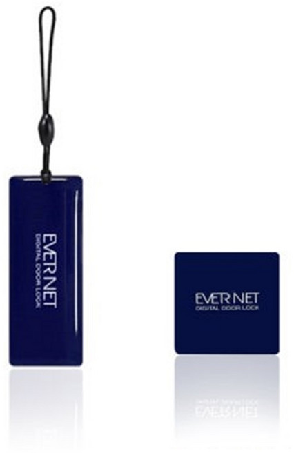 에버넷 도어락용 카드키 1개 고리형 부착형 (카드키형 도어락에만 사용가능 / 번호전용 지문인식등에는 사용불가) 착오주문시 반품비용 청구, 에버넷카드키(부착형)