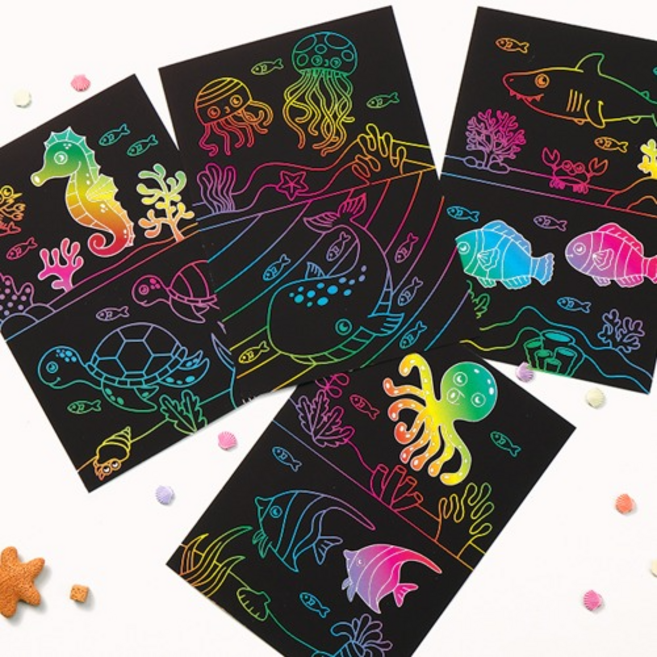 해양생물 스크래치페이퍼, 해양생물B, 1개