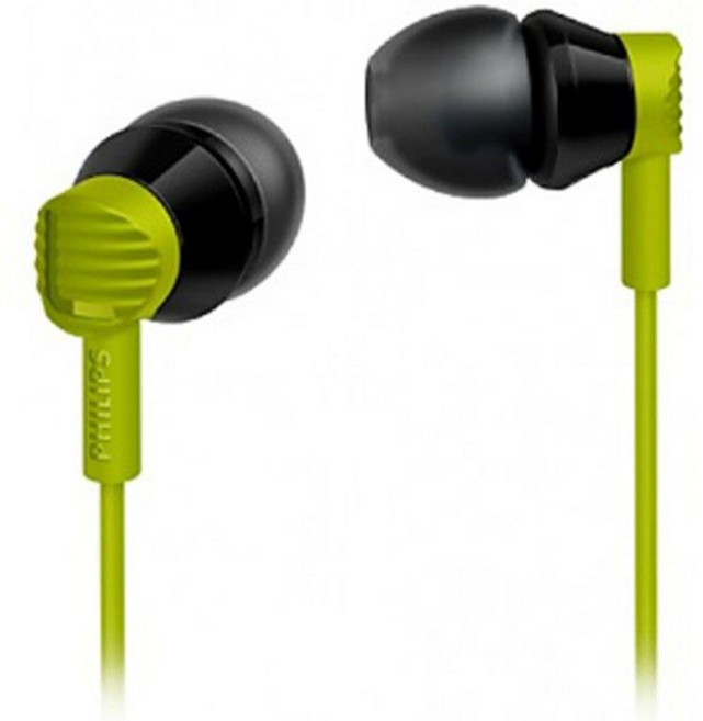 필립스 유선 이어폰 풍부한 사운드, 그린