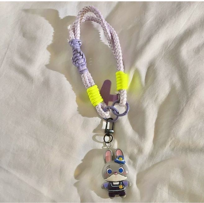 팡팡주머니 분실방지 귀여운 휴대폰 스트랩 주토피아 캐릭터 핸드폰 손목스트랩 키링, 1개, 주디