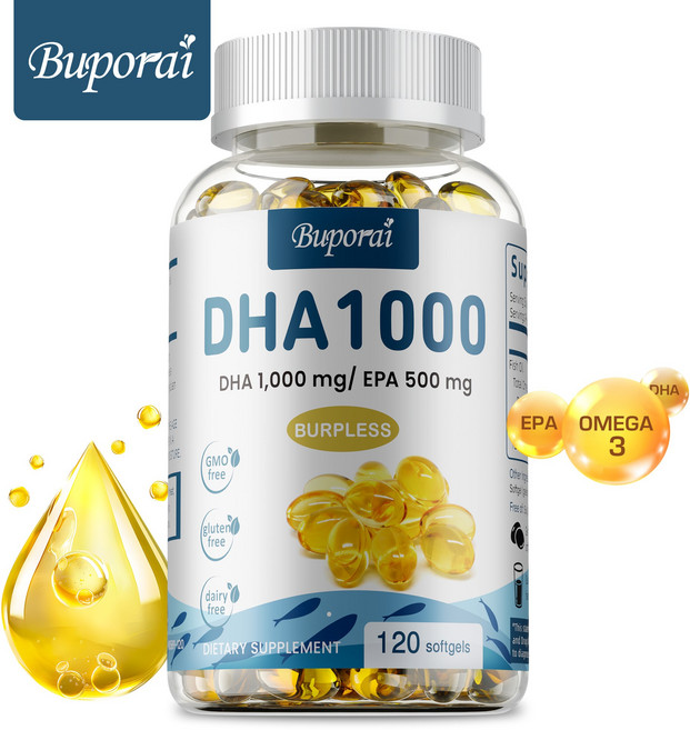 Buroprai DHA1000 1 000mg/EPA 500mg 無嗝嗝軟膠囊, 120組