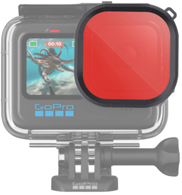 고프로 13 12 11 10 9 레드필터 정품 방수하우징 전용 텔레신, 고프로13/12/11/10/9 정품 방수하우징 전용, 1개