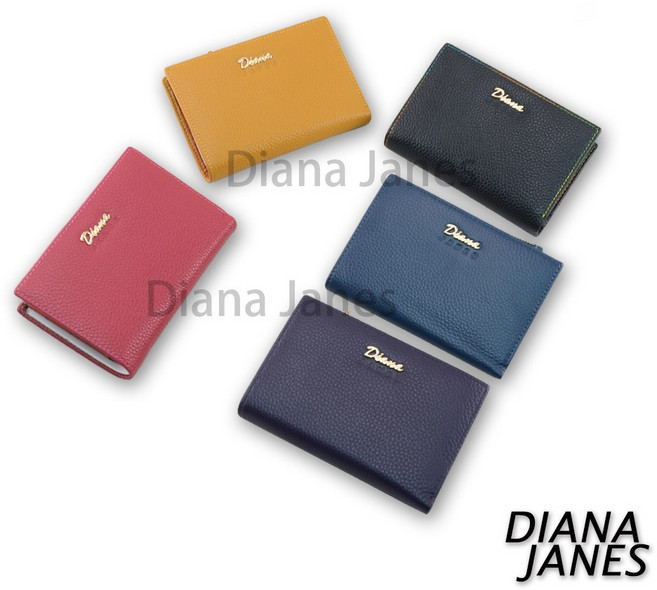 DIANA JANES 牛皮對折中夾-5色