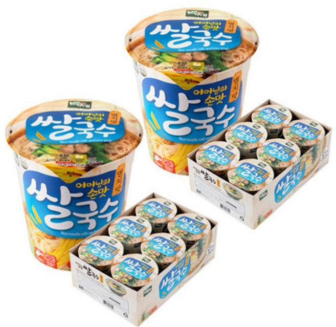 백제 쌀국수 멸치맛 미니컵 58g 총12, 1세트