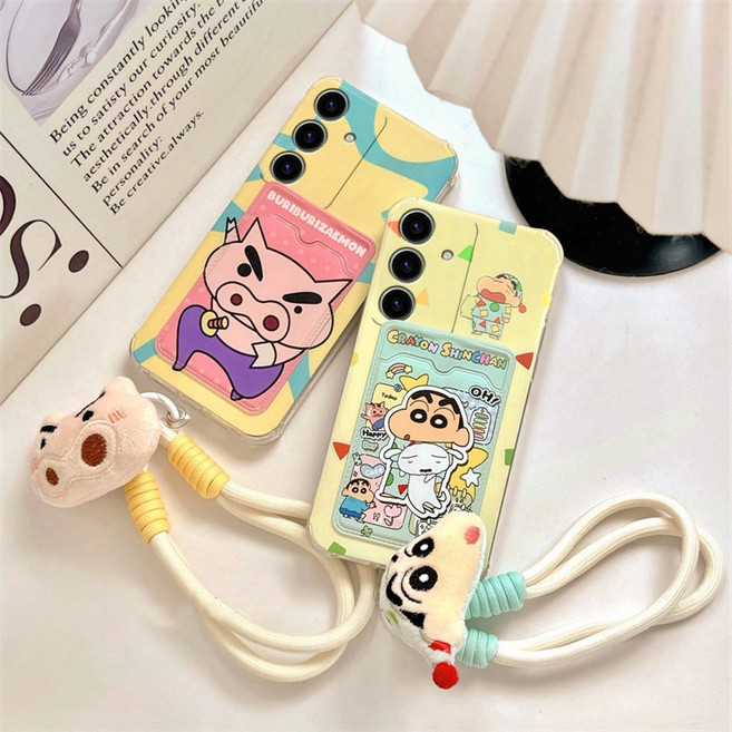 부리부리대마왕 짱구 카드수납 노트 갤럭시 시리즈 핸드폰 케이스