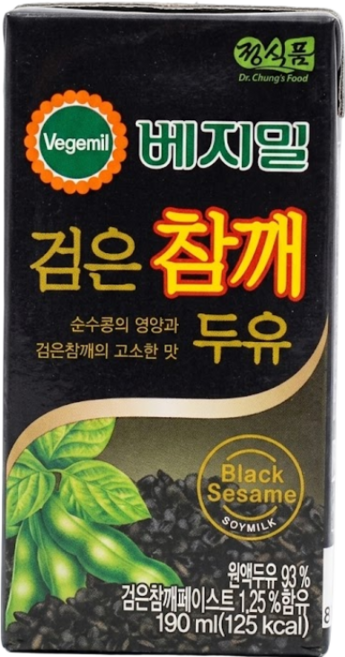 베지밀 검은참깨 두유 190ml x 72팩, 72개