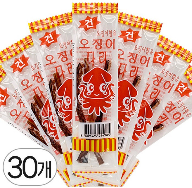 건오징어다리 3gX30개 장족 오징어 다리, 4g, 30개