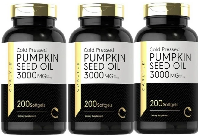 Carlyle Pumpkin Seed Oil 칼라일 엑스트라 버진 펌킨 씨드 오일 2000mg 200소프트젤, 3개, 200정 - 쿠팡