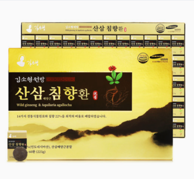 김소형 산삼침향환 60환 산삼배양근 함유 침향22%, 1개, 225g