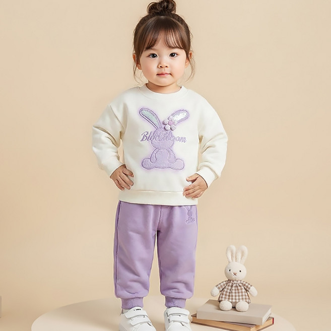 몽실이 스팽글토끼 맨투맨 상하복 여아 가을 봄 스웻셔츠 조거 외출복 자매룩