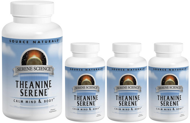 소스내츄럴스 테아닌 세린 타블렛, 30개입, 4개