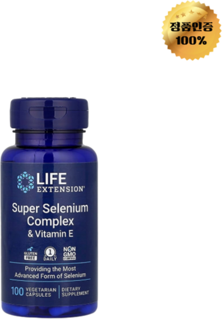 라이프익스텐션 슈퍼 셀레늄 복합체 비타민E 베지 캡슐 100정, 1개
