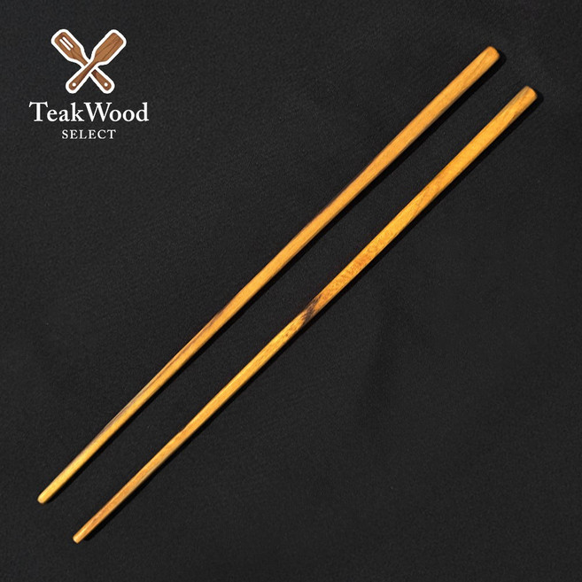 티셀 티크우드 튀김 젓가락 33cm 천연나무 주방 조리도구, 1개, 네추럴원목