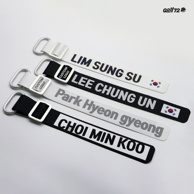 골프네임택 열전사 캐디백 네임택 골프가방 이름표, 화이트택 박스베이직, 블루