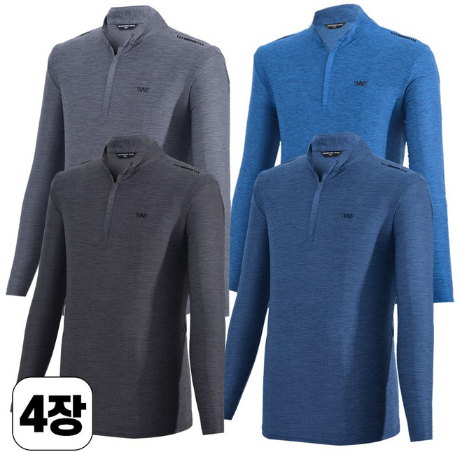 워킹맨 4세트 봄 여름 시즌 남성 시원한 타공 긴팔 티셔츠 작업복 근무복 현장복 외출복 아웃도어 티셔츠 상의 AS200