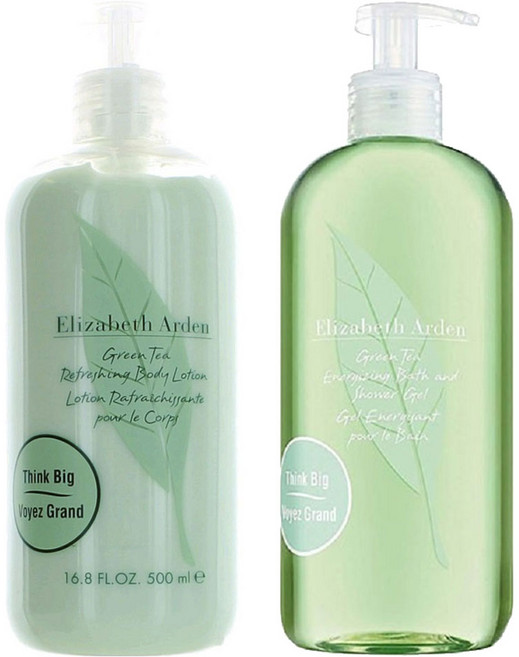 엘리자베스아덴 그린티 바디로션 500ml + 그린티 샤워젤 500ml, 1세트