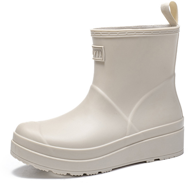 남녀공용 발편한 키높이 미끄럼방지 장화 심플 패션 숏 레인부츠