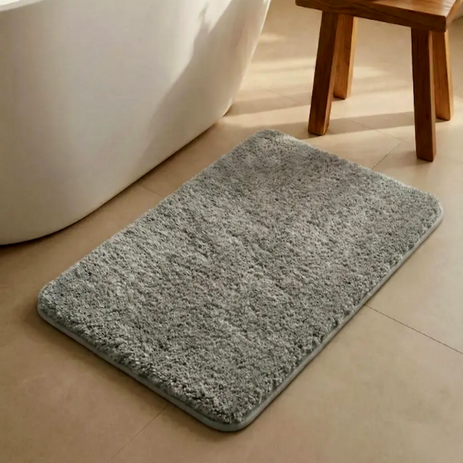 플라네뷔 보들보들 플러시 원단 빨아쓰는 호텔 주방 욕실 발매트, 그레이