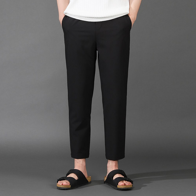 후앙스 링클프리 썸머 쿨링 냉감 스판 밴딩 9부 슬랙스 GZCP-5177