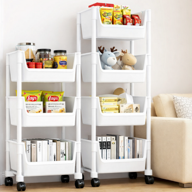 아이앤샵 이동식 다용도 수납정리함 트롤리, 5단