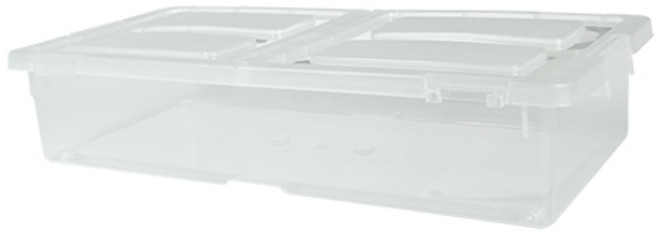 스페이스에디터 언더베드 리빙박스 40L, 투명, 1개