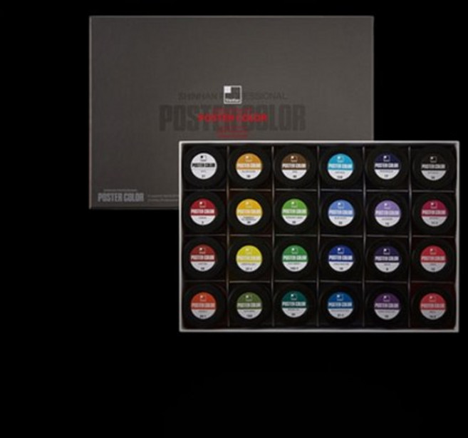 신한전문가용포스터칼라40ml 24색 A세트 포스터칼라, 40ml