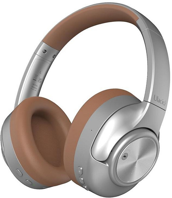 [ 1201365 ] 액티브 노이즈 캔슬링 헤드폰: 하이파이 오디오가 있는 하이브리드 블루투스 헤드폰 오버이어 - 안드로이드 장치용 무선 헤드셋 60시간 재생 시간 (실버), Silver