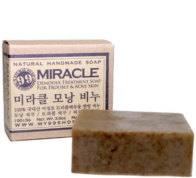 미라클모낭비누 어성초 천연비누 수제 여드름 모낭염, 100g, 2개 - 쿠팡