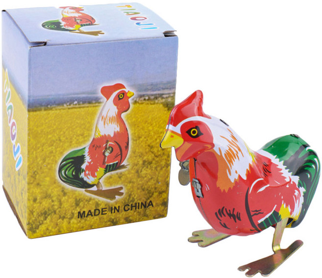TIAOJI 鐵皮發條玩具, 公雞-發條玩具, 1個