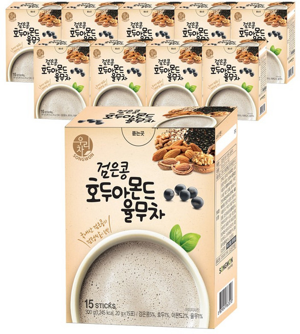 송원 검은콩 호두아몬드 율무차, 20g, 15개입, 10개