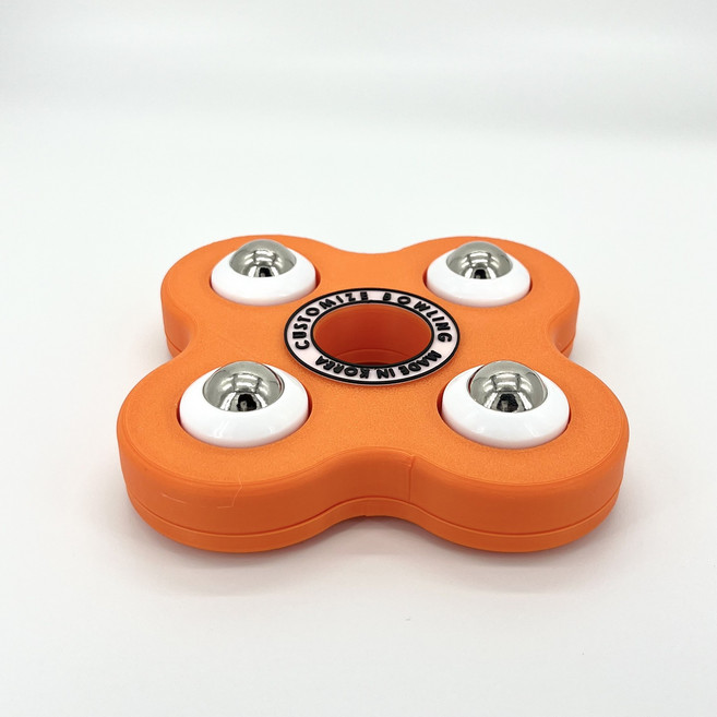 볼링공 로테이션 스피너 받침대, 1개, 화이트 베어링+오렌지