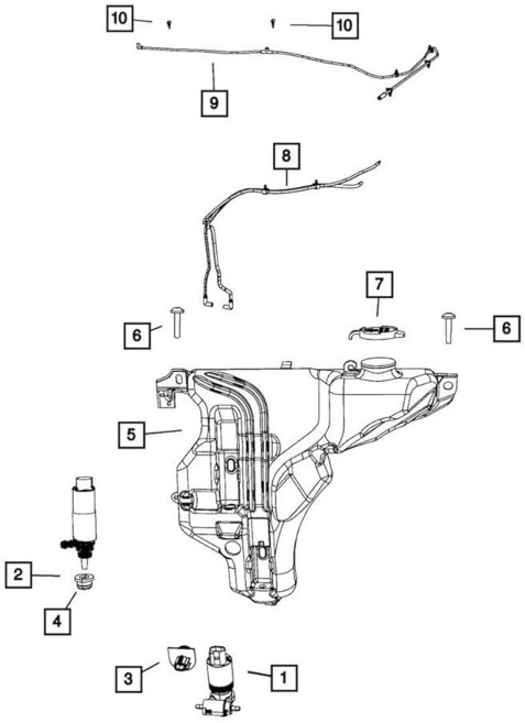 Mopar 55079049AA 앞유리 와셔 노즐 198573, Mopar 55079049AA 앞유리 와셔 노즐 198
