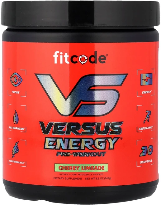 fitcode Versus Energy® Pre-Workout Cherry Limeade 8.8 oz 249 g, fitcode, Versus Energy® Pre-W, 249g, 1개 - 쿠팡
