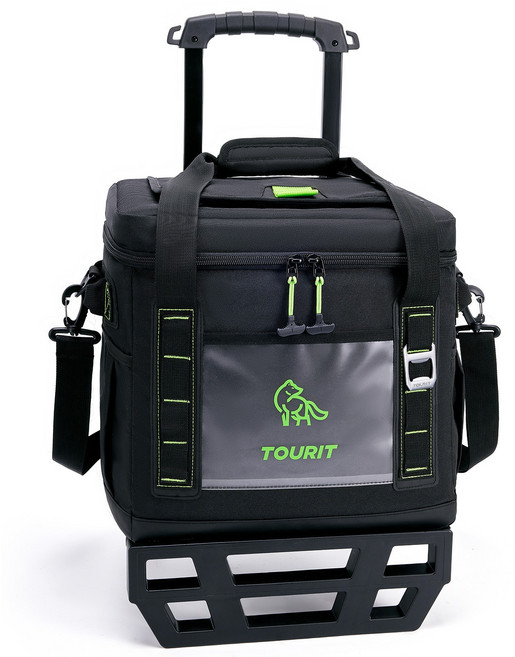TOURIT 방수 쿨러백 대용량 접이식 캠핑 보냉가방, 29L, 001블랙