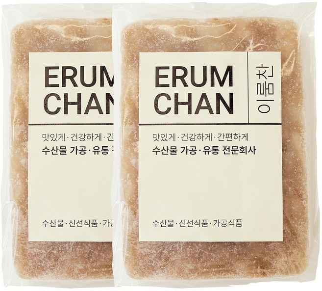 이룸찬 국산 꽃게 순살 블럭, 2개, 250g