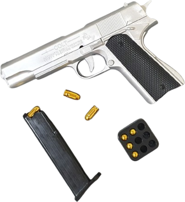 탄피배출 반자동 권총 은색 콜트 Colt M1911, 콜트 M1911, 1개