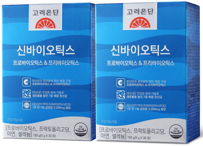 고려은단 신바이오틱스 프로바이오틱스 & 프리바이오틱스 30p, 150g, 2개