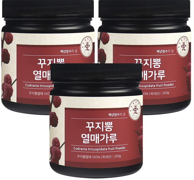 두손애약초 국산 꾸지뽕 구지뽕 구찌뽕 꾸찌뽕 나무 열매 가루 분말 200g, 3개