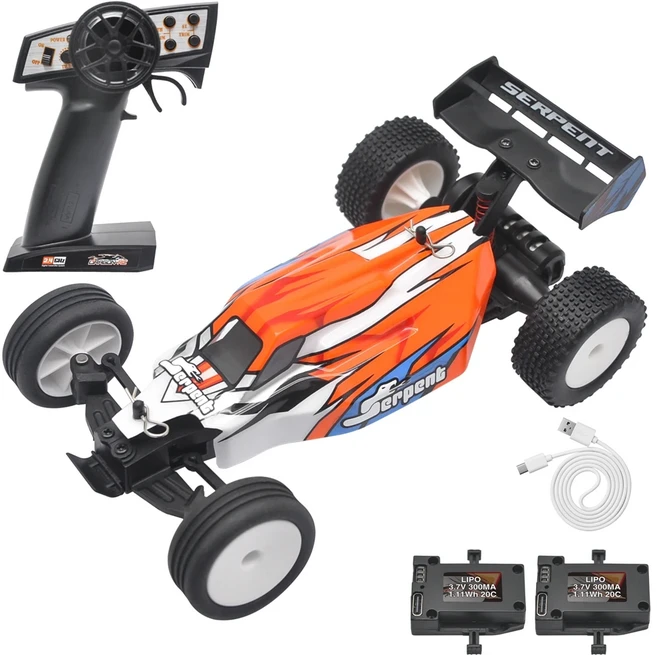 뱀1:24 자이로 2.4GHz 오프로드 RC 자동차 RTR 원격 제어 전기 장난감 성인과 어린이를위한 미니, 02 with 2 Battery, 1개