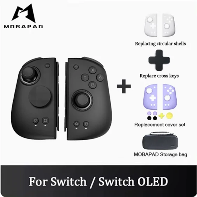 MOBAPAD M6 HD Gemini 2 컨트롤러 Nintendo Switch OLED 조이패드 스위치 NS 게임 용 홀 조이스틱 콘솔 포, 06 BL-Purple Case-Bag, 01 HD Version