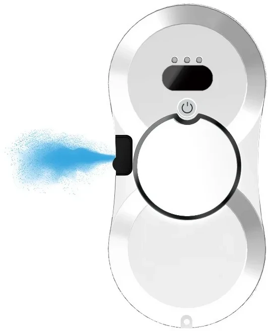 물분사 가정용 창문 청소 로봇 탱크 포함 스마트 유리 진공 원터치 벽 기계, 01 미국, 01 하얀색