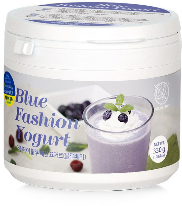 [더블데이] 블루 패션 블루베리 요거트 파우더 홈카페 330G / 요거트 스무디 재료 음료 베이스 믹스, 330g(홈카페), 1개, 1개입