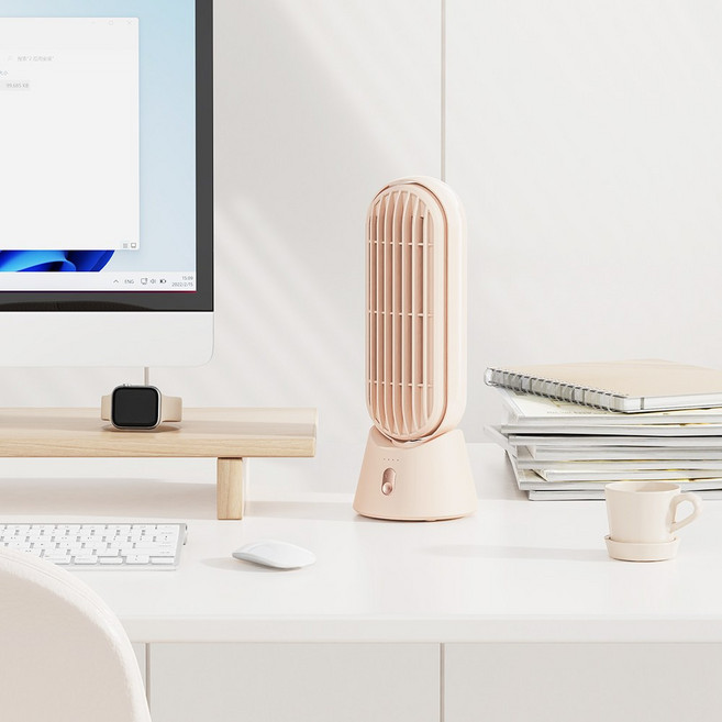 BLDC 무선 미니타워 책상용 탁상용 서큘레이터 선풍기, 에어플레인